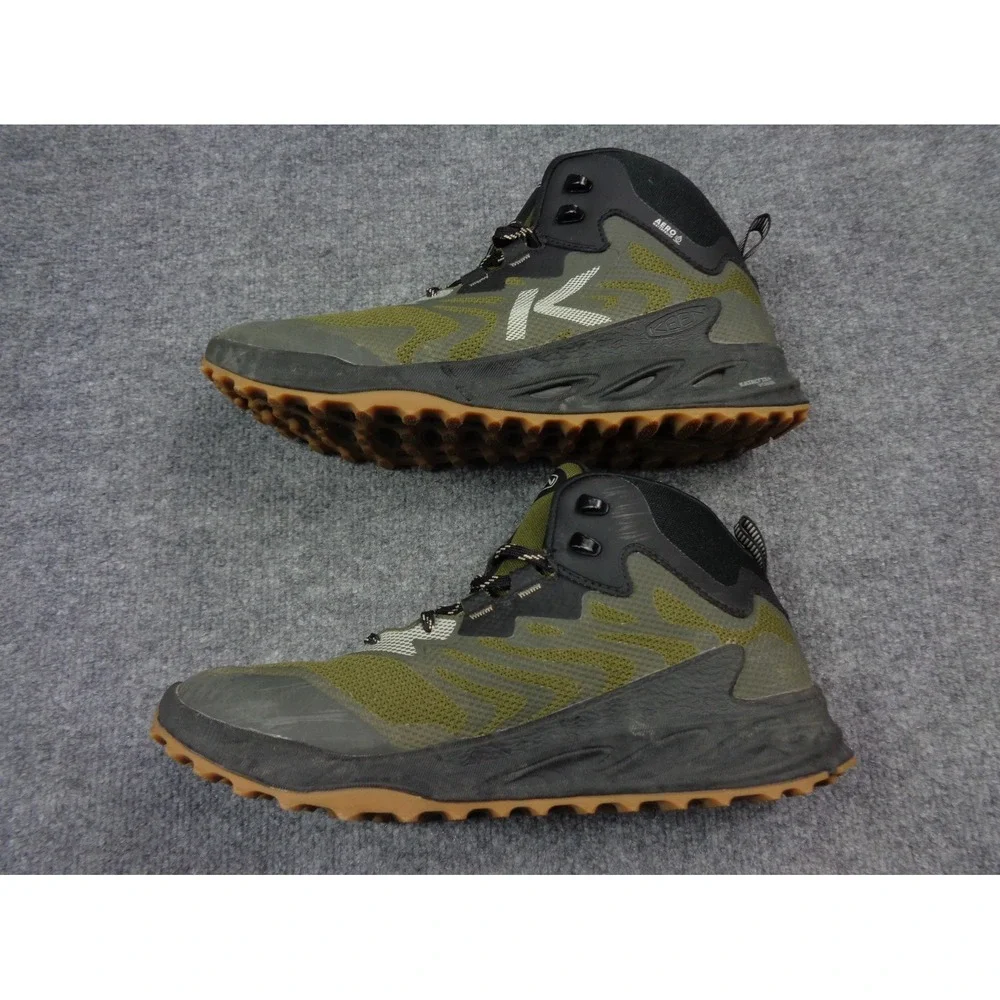 Keen Zionic NXT Mid Mens Hiking Shoes 10.5 Waterproof Boots Green Black Tan